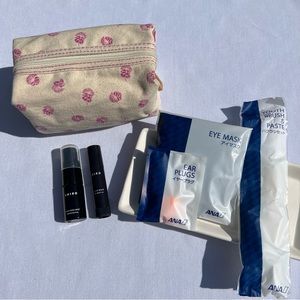 NEW Travel Toiletry Kit Cosmetic Bag Flight Amenity Set Dopp Kit Essentials